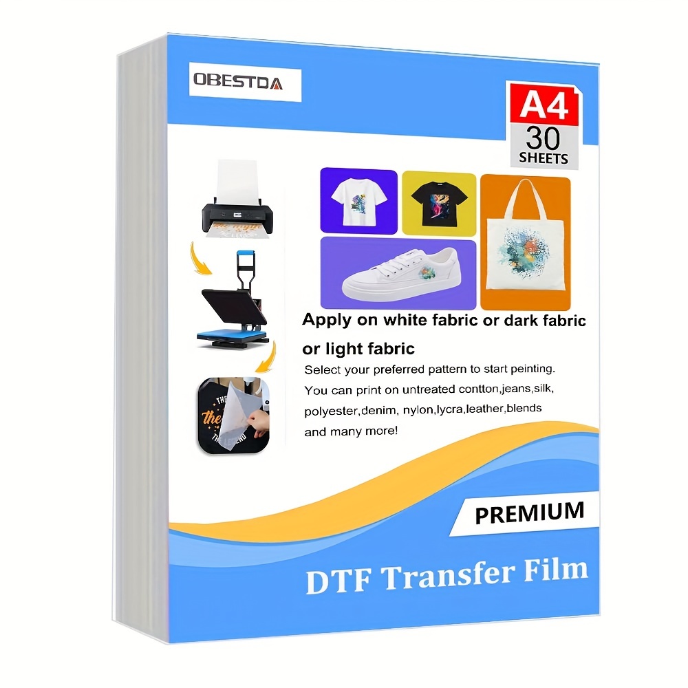 Heat Transfer Vinyl Roll - A4 30 шт. DTF переводная пленка