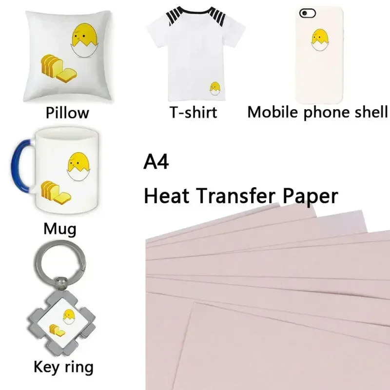 White Toner Transfer Paper - 10 шт., футболка формата А4, термопресс,