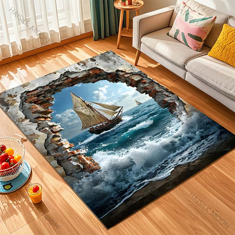 Ковер с принтом парусника, про – обзор и цена Commercial Wall Printing